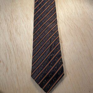 Audrey Buckner Grey Patterned Silk Tie